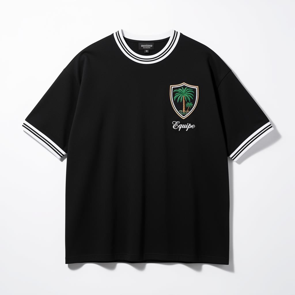 Shield Embroidery T-Shirt Black